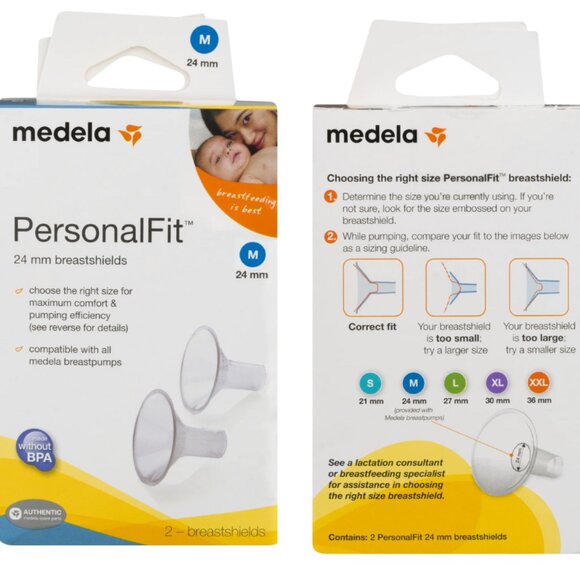 Medela PersonalFit Breast Shields 24mm (Set of 2) – Clear, BPA-Free - Picture 2 of 2